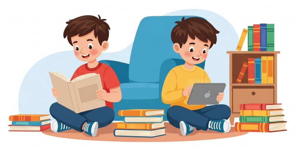 Lectura digital vs. lectura en papel: ¿qué es mejor para los niños? - artículo sobre aprender inglés